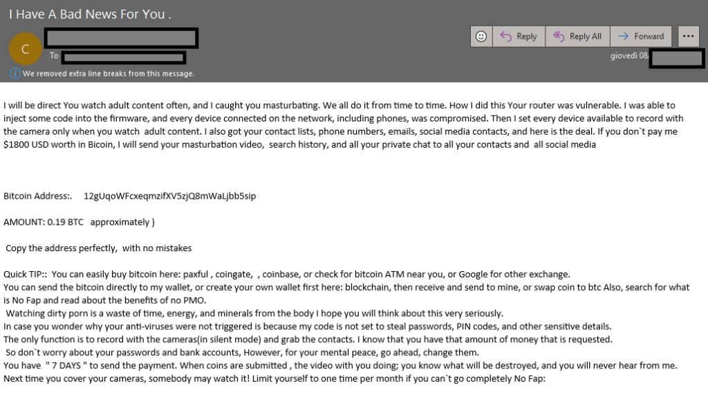 Figura 10. Mail malevola - email security e intelligenza artificiale