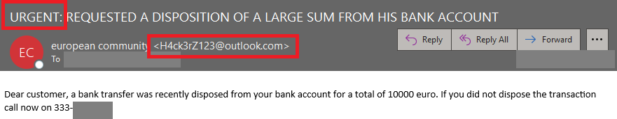 Email Security Red flag – Call requested - Email Security