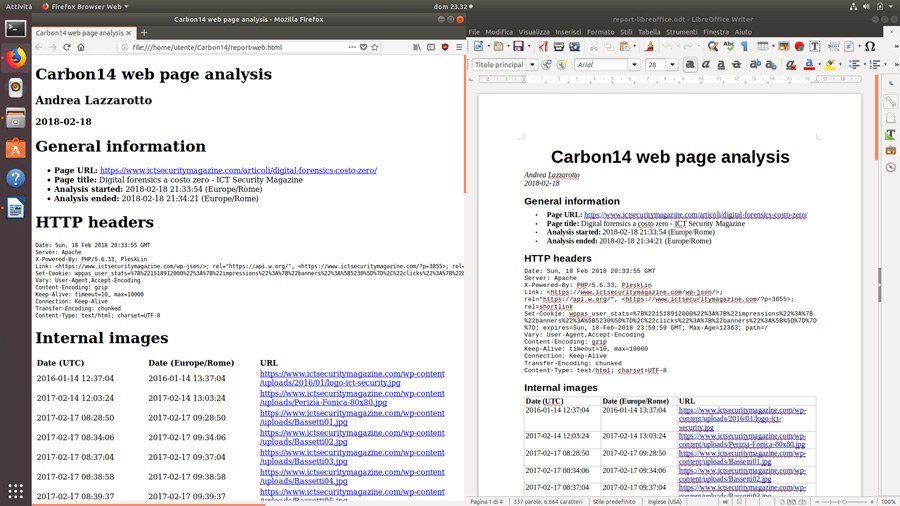 Datazione delle pagine web tramite Carbon14
