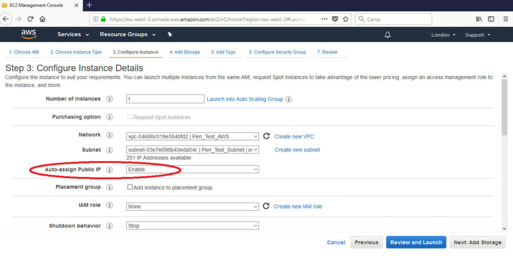 Penetration Testing tra le nuvole con Amazon Web Service e Kali Linux