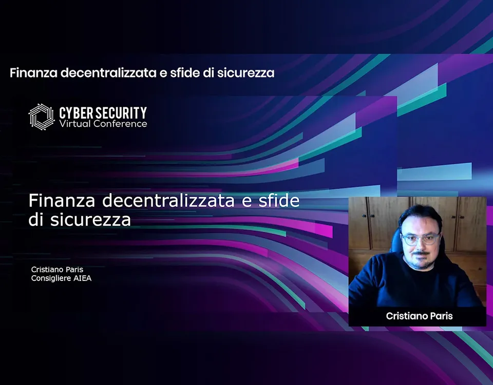 Replay "Finanza decentralizzata e sfide di sicurezza" di Cristiano Paris
