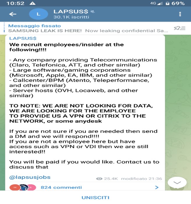 Il modello di business della cybergang Lapsus$ Team - L’importanza della leva comunicativa e del fattore umano