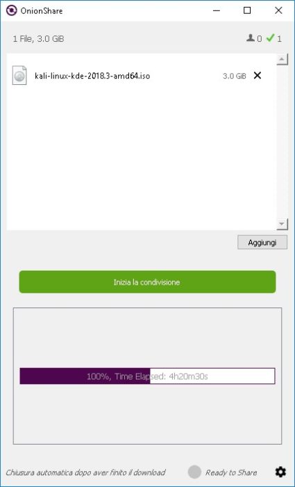 Onionshare, trasferire i file in modo anonimo e sicuro sfruttando la rete TOR