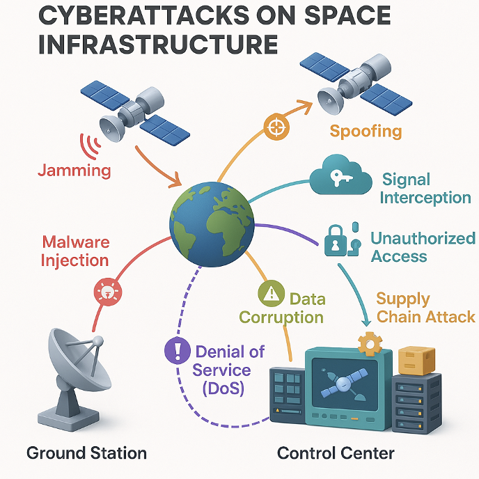 Cybersecurity nel dominio spaziale: una breve panoramica critica dei rischi
