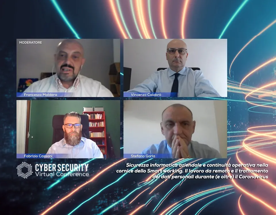 Sicurezza informatica aziendale e continuità operativa nella cornice dello Smart working - Cyber Security Virtual Conference 2020