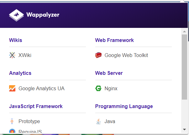 OPEN SOURCE INTELLIGENCE (OSINT): Utility Wappalyzer