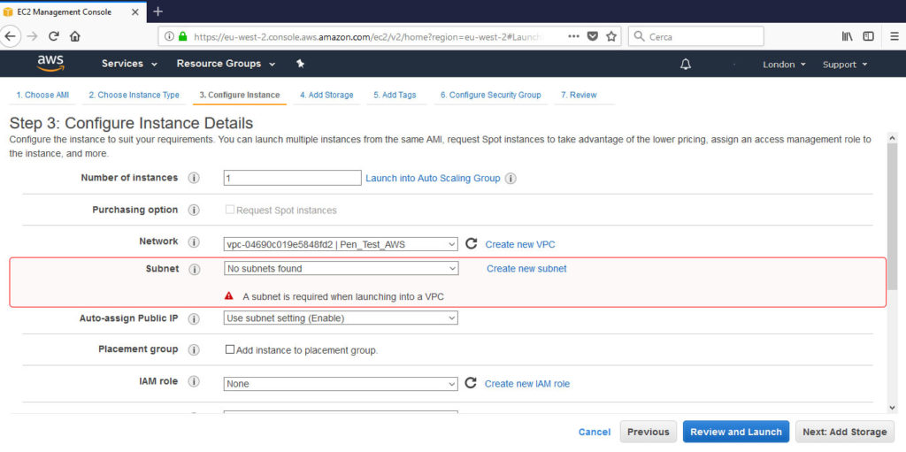 Penetration Testing tra le nuvole con Amazon Web Service e Kali Linux
