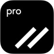Logo di Wickr, applicazione di messaggistica sicura e crittografata, con sfondo nero e simbolo stilizzato bianco a forma di W.