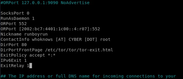 A Case History: Exit Through the Tor
