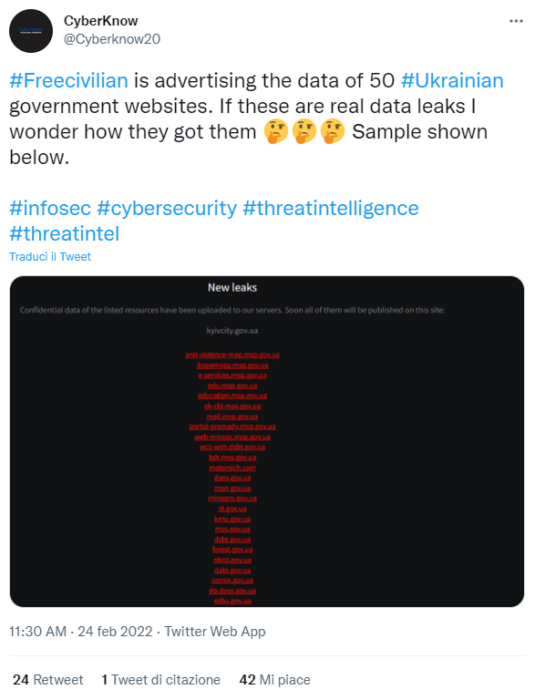 Cyber attacchi: escalation tra Russia e Ucraina negli ultimi anni