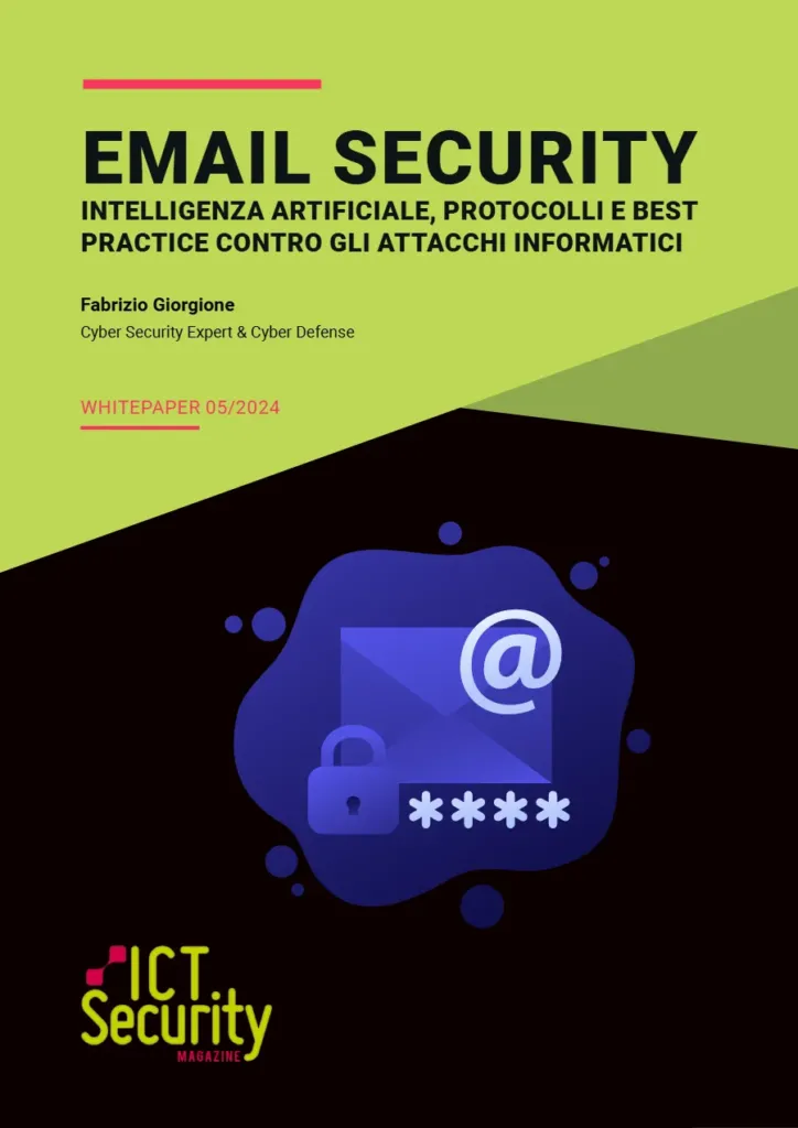 Copertina del whitepaper Email Security: Intelligenza Artificiale, Protocolli e Best Practice Contro gli Attacchi Informatici