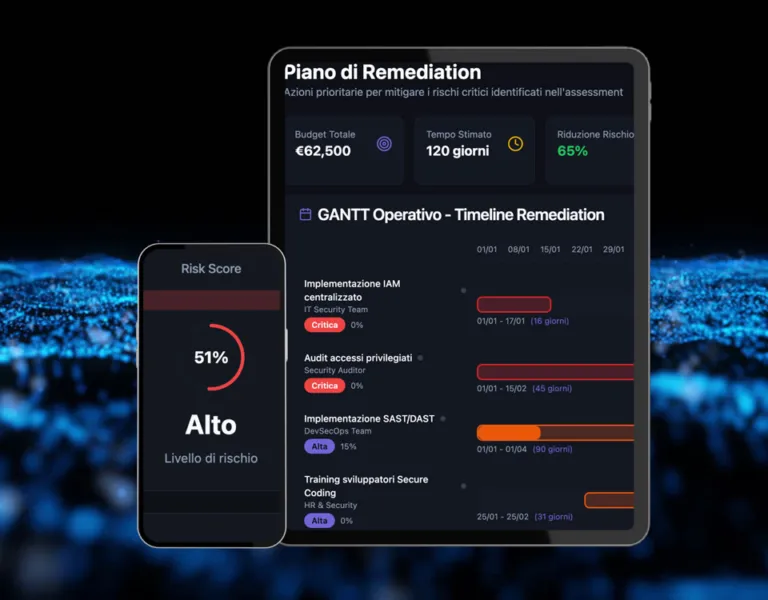 HiCompliance di HiSolution è la piattaforma di cybersecurity che misura e riduce il cyber risk, trasformando il rischio informatico in un dato di business.
