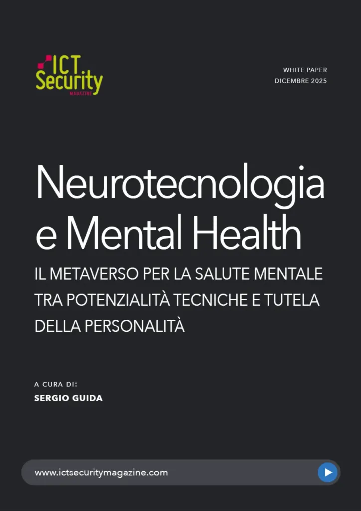 Copertina del whitepaper Neurotecnologia e Mental Health: Il Metaverso tra Opportunità e Rischi Legali