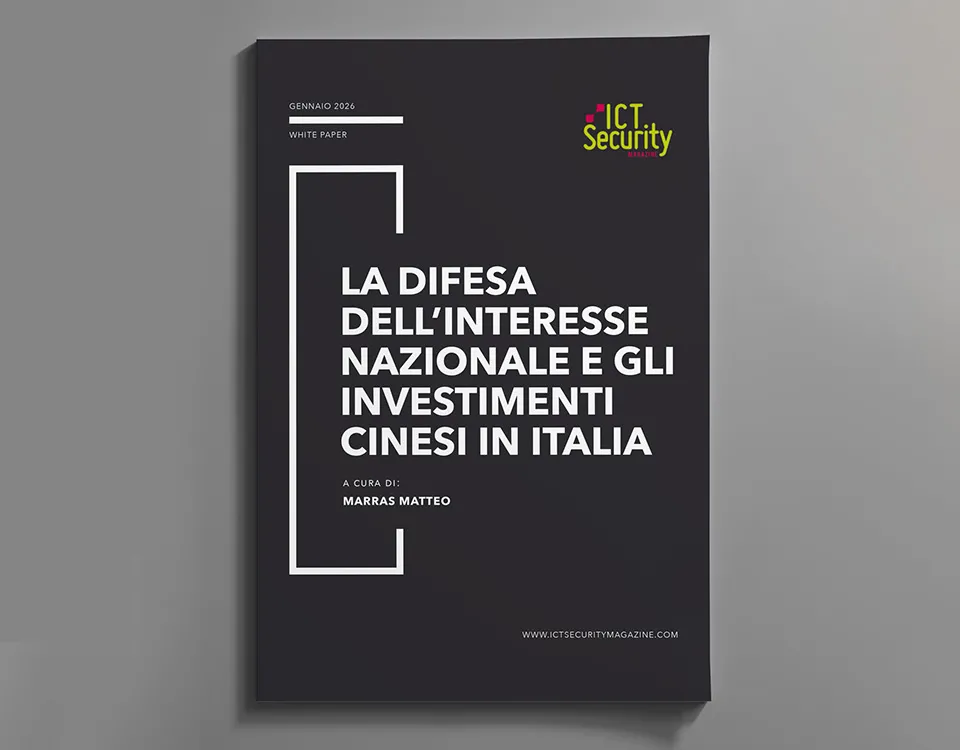 Copertina del whitepaper La difesa dell’interesse nazionale e gli investimenti cinesi in Italia
