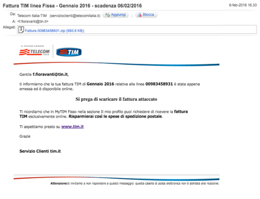 funzionamento del cryptolocker: dalla falsa email all'infezione e cifratura dei file