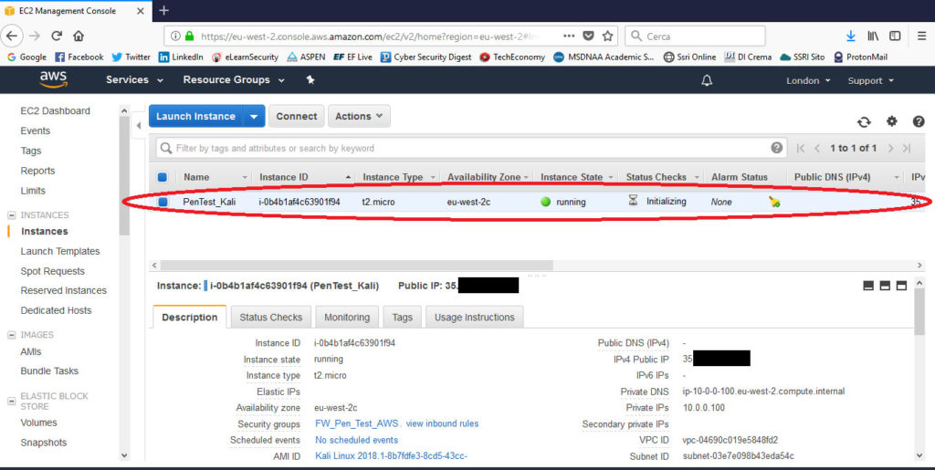 Penetration Testing tra le nuvole con Amazon Web Service e Kali Linux