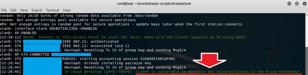 KRACK attack: simulazione di un attacco al protocollo WPA2