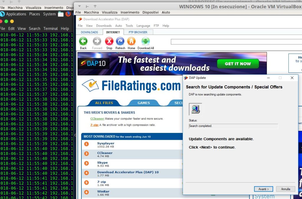 Aggiornamenti e Client Side Exploitation